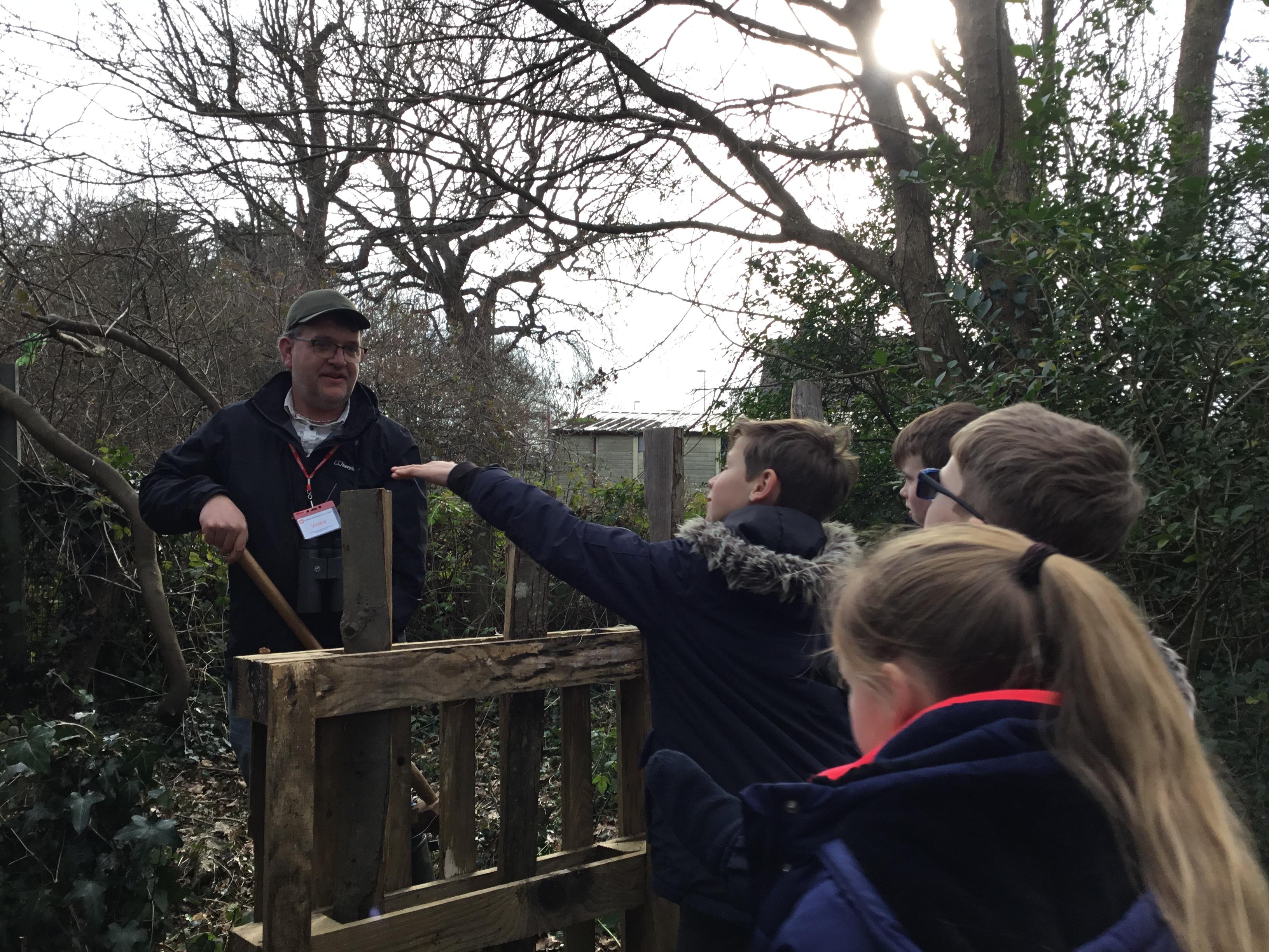 Working with Martin Hampton on dead hedge construction 