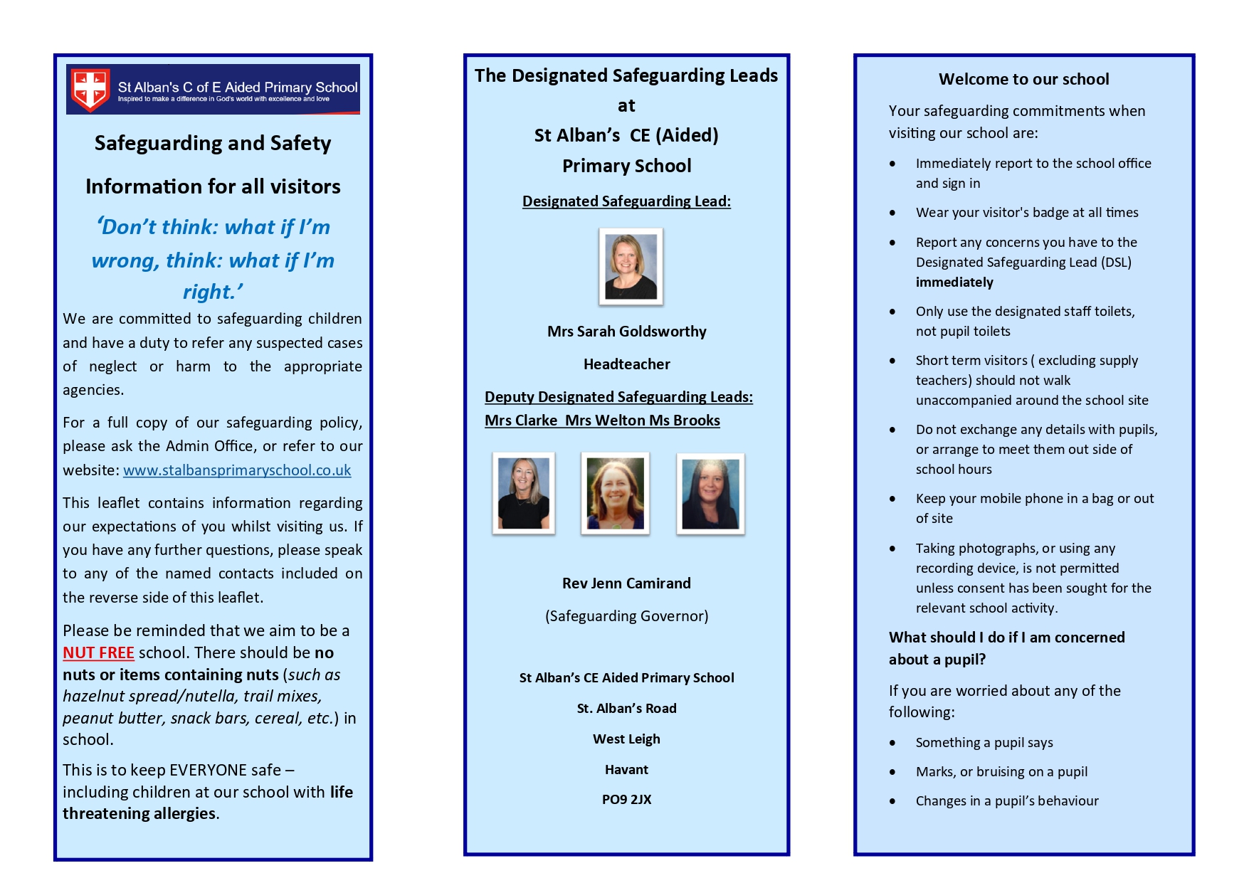 St Alban's C of E Aided Primary School - Safeguarding for Parents