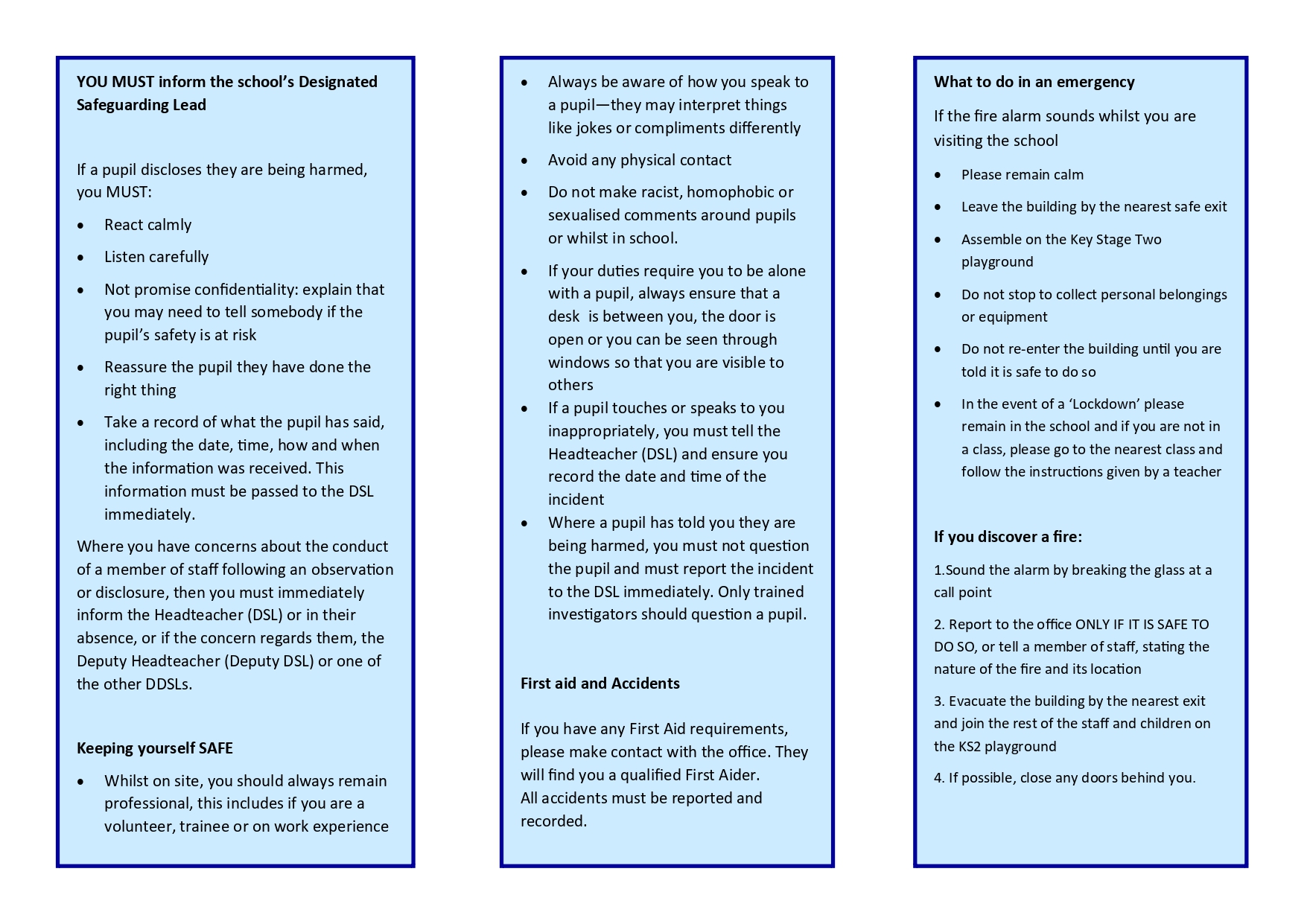 St Alban's C of E Aided Primary School - Safeguarding for Parents